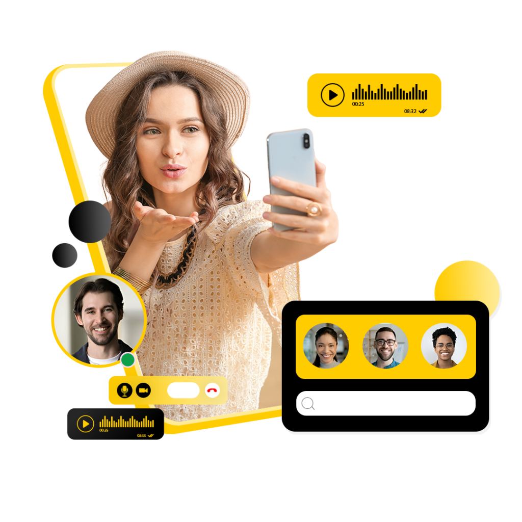 Joingy text chat features